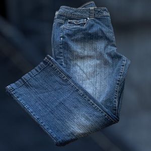 St. John's Bay Stretch Straight Leg Faded Jeans